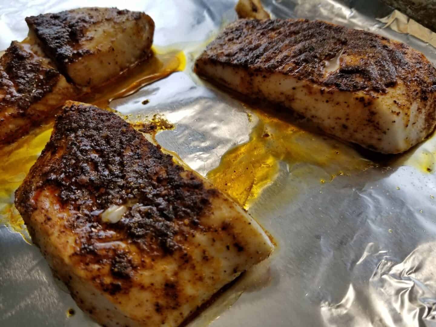 brOiled halibut steaks Sugar Booger Sweets