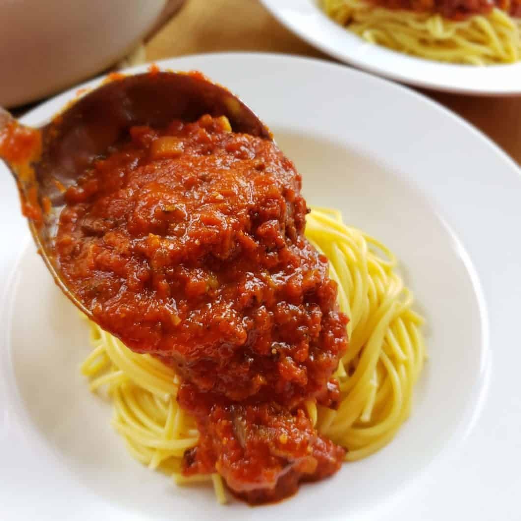 hOmemade spaghetti sauce - Sugar Booger Sweets