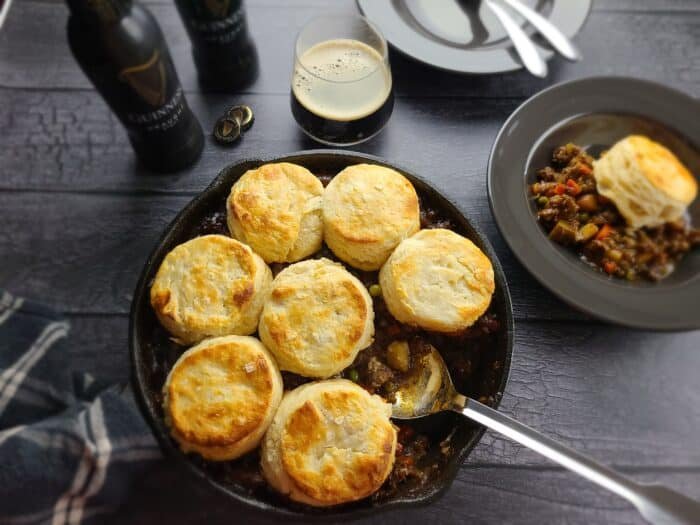 sausage biscuit skillet with guinness - Sugar Booger Sweets